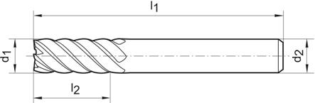 Fraise multidents NU carbure monobloc TiALN type H queue HA D6-8 25mm  